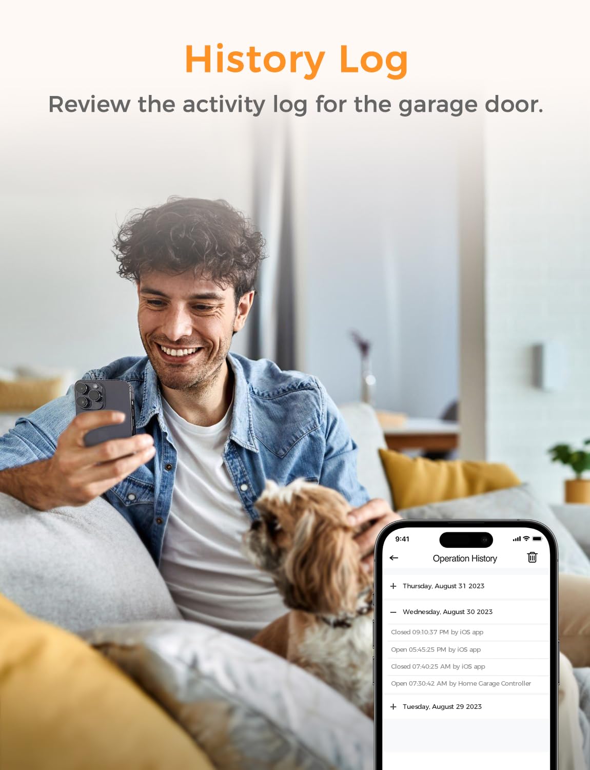 Refoss Smart Garagentoröffner WLAN Fernsteuerung, Kompatibel mit Apple HomeKit, Alexa, Google Home, Kein Hub Erforderlich, 2,4GHz
