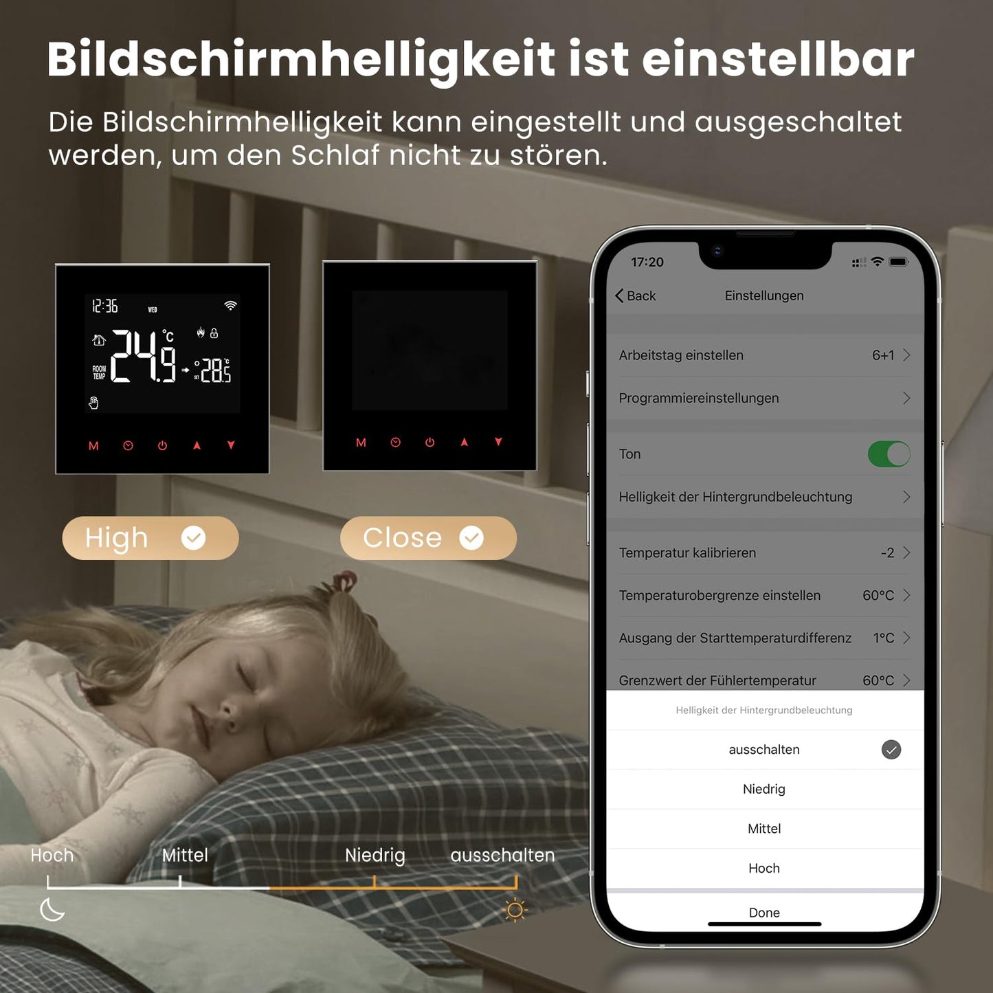 AVATTO Thermostat für Wasser-Fußbodenheizung, Smart WiFi Thermostat, programmierbarer Raumthermostat, kompatibel mit Alexa & Google Home, Fernbedienung über AVATTO-App oder Smart-Life-App