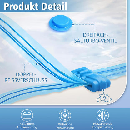NATNAV Vakuumbeutel für Kleidung 20 Stück mit Elektrischer Luftpumpe Vakuumierbeutel (5xJumbo/5xGroß/5xMittel/5xKlein) Wiederverwendbar Vakuumbeutel für Bettdecken,Kleidung,Reise,Kissen